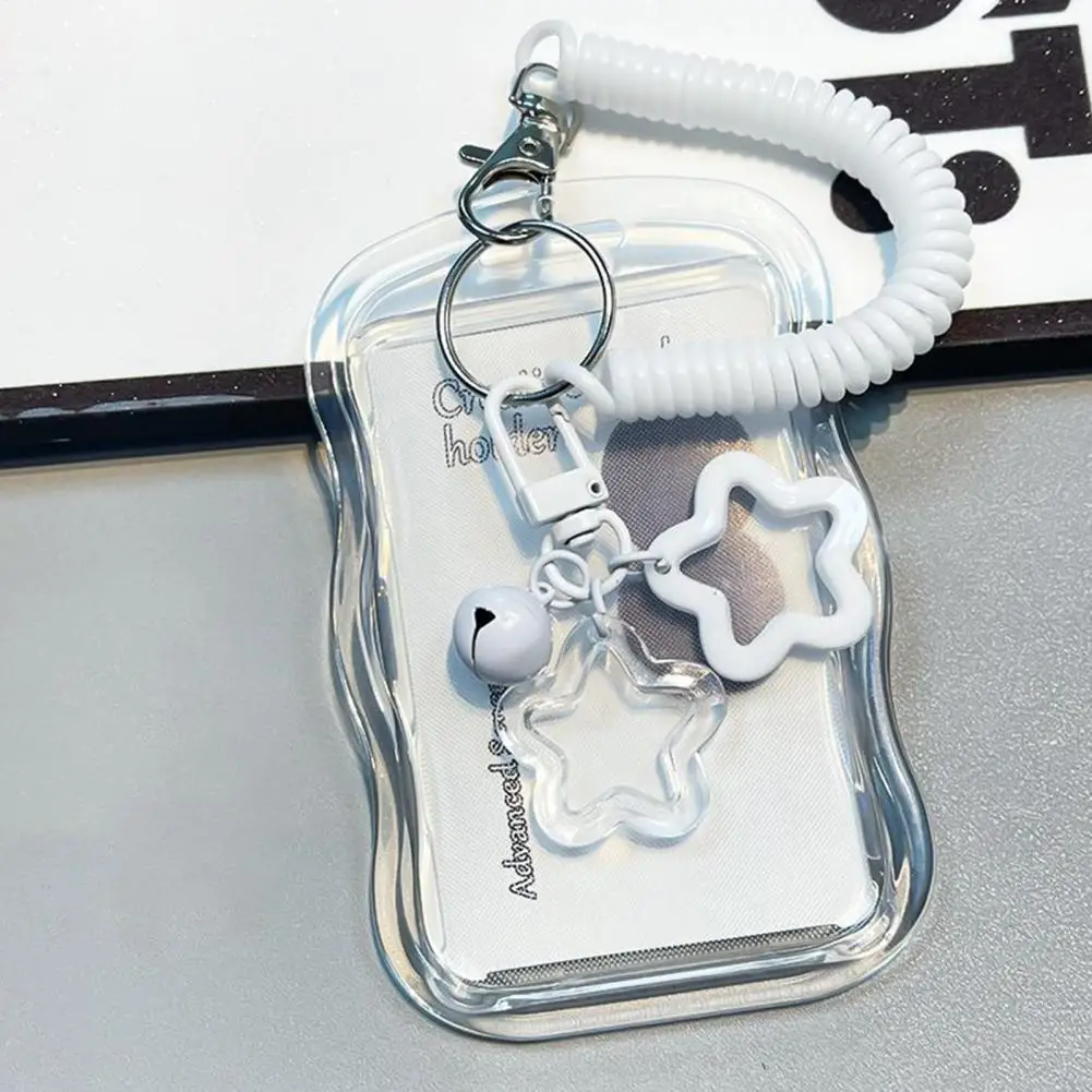 

Photo Card Holder Anti-lost Keychain INS clear Idol Protective Case Bag Sliding Photo Sleeves Suppliess Bag Pendant for Office