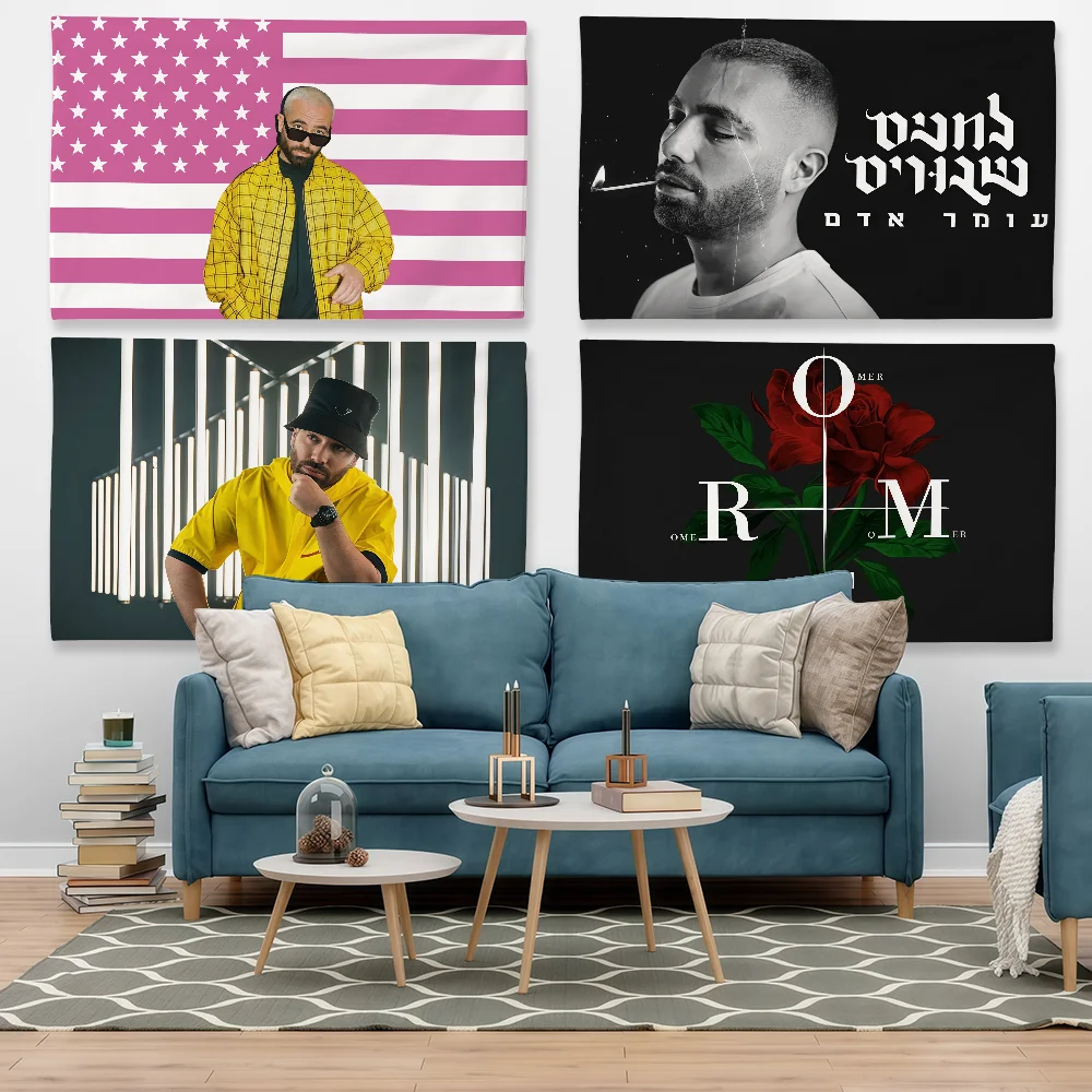 Singer Omer Adam Flag For Sports Matches  Games Parade Rally Holiday Festival Backyard Balcony Club Bar Decor