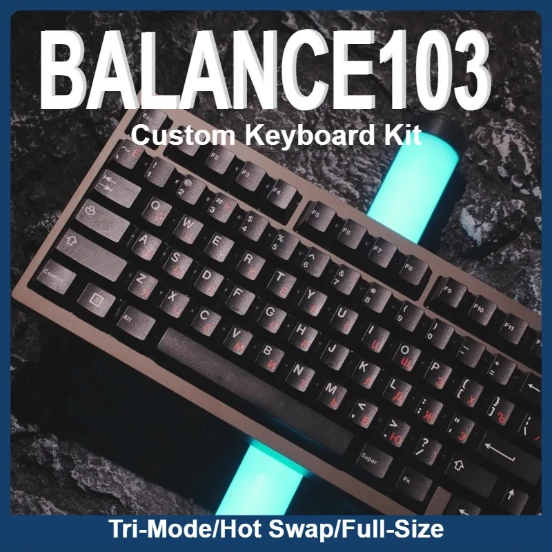 

Настольный комплект механической клавиатуры Tribe BALANCE 103, беспроводная трехрежимная горячая замена, индивидуальный комплект игровых механических клавиатур с ЧПУ VIA