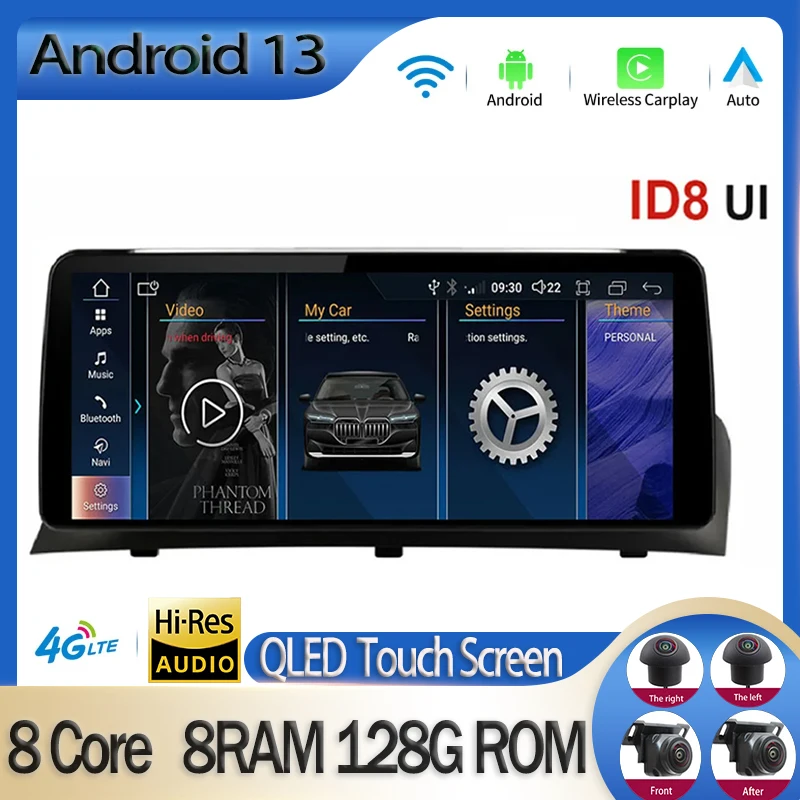 

Автомобильный мультимедийный проигрыватель ID8 на Android 13, 10,25 дюйма, для BMW X3, F25, X4, F26, CIC, NBT, автомобильный радиоприемник, GPS-монитор, Carplay, Wi-Fi