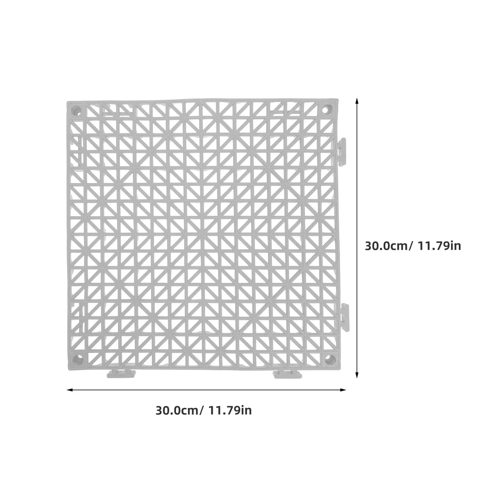 Non Slip Interlocking Drainage Mats 2 Pack 30x30cm Modular Floor Tiles for Bathroom Shower Pool Deck Patio