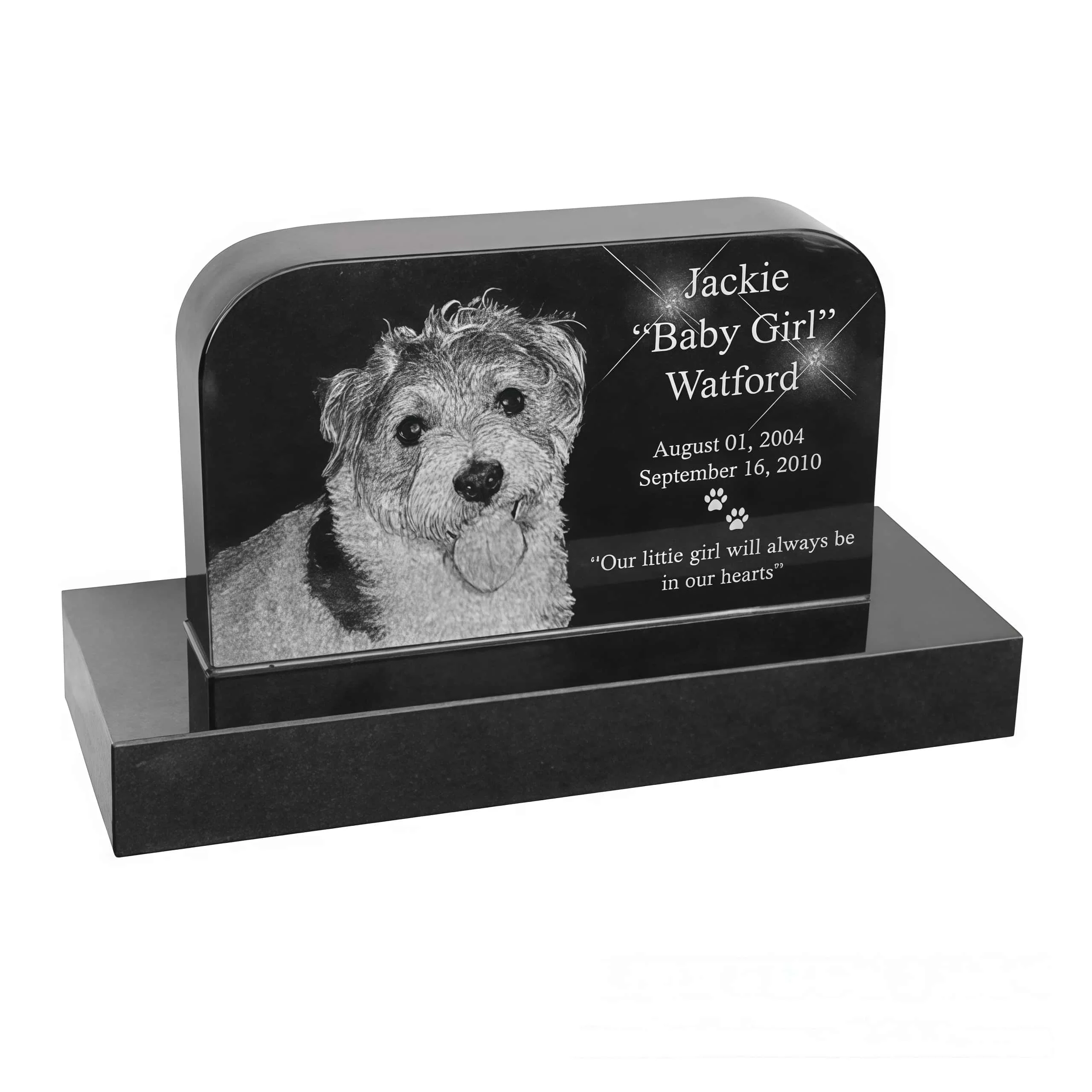 

European Modern Granite Dog Pet Monument Factory Wholesale Black Dog Bone Stone Tablet Engraved Name Cemetery Tombstones