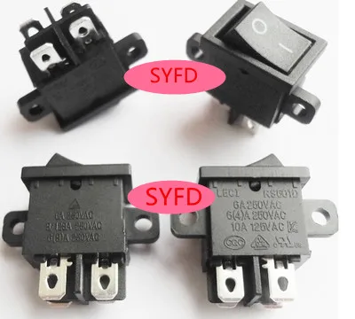 5PCS  21x15mm KCD1-104  The power switch for TV sets is in two gear and four pin 6A/250V  Double orifice