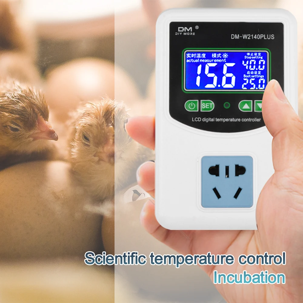 Imagem -02 - Controlador de Temperatura Digital Aquecimento Inteligente Arrefecimento Sensor Ntc Controle Temp Termostato 16a 3500w ac 110220v Zfx-w2140a
