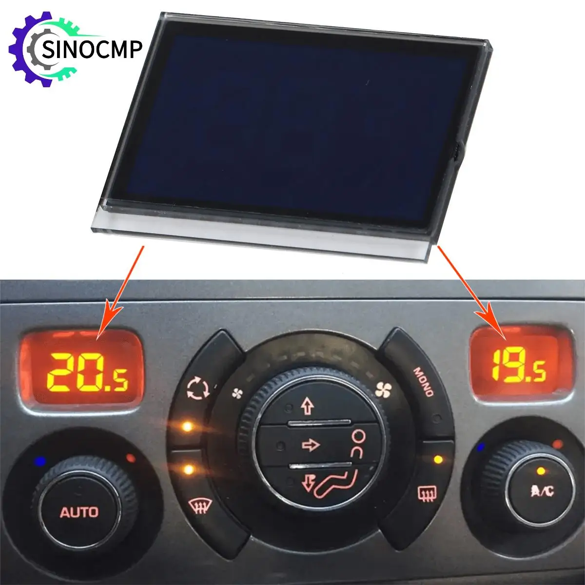 

Car ACC LCD Panel Module Display Monitors Pixel Repair Air Conditioning Information Screen For Peugeot 308 308CC 408 Dashbord