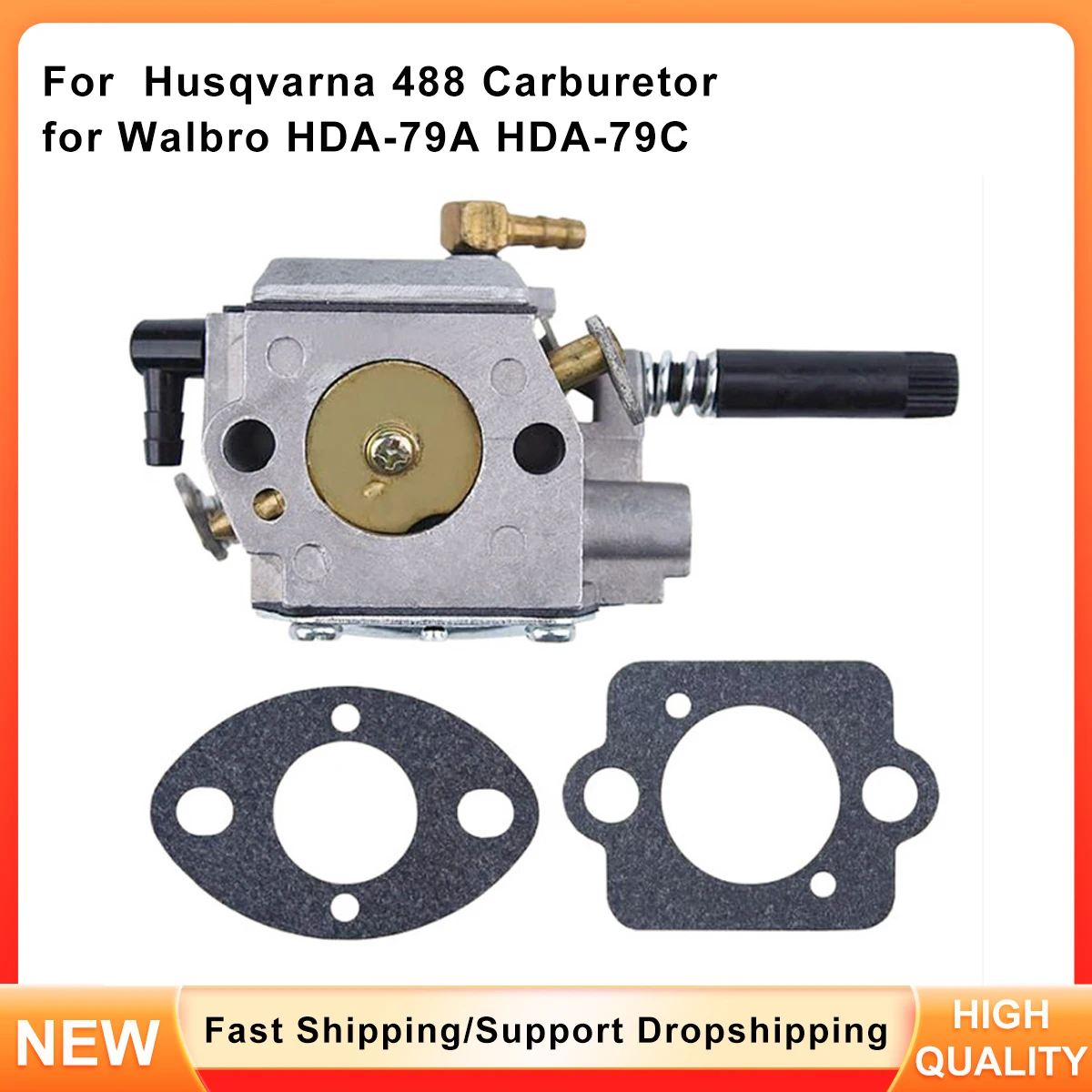 

Carburetor Replacement for Husqvarna 488 Chainsaw, Fits A021003090 & Walbro HDA-79A/79C