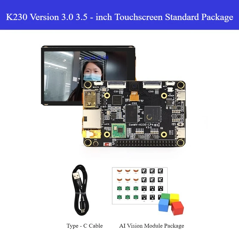 NONE CanMV K230 Entwicklungsboard, visuelles Erkennungsmodul, Kamera AI Rapid Development Board Künstliche Intelligenz 10