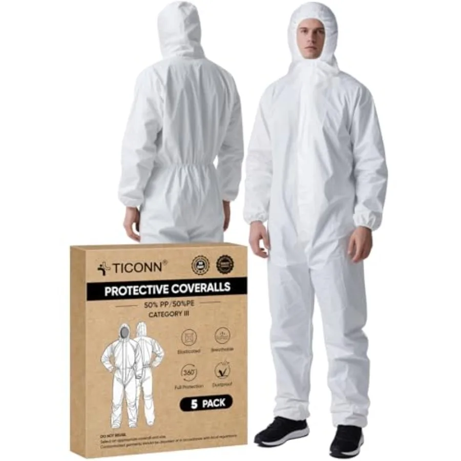

Одноразовый защитный комбинезон Hazmat для мужчин и женщин, дышащий, для защиты от химикатов и краски