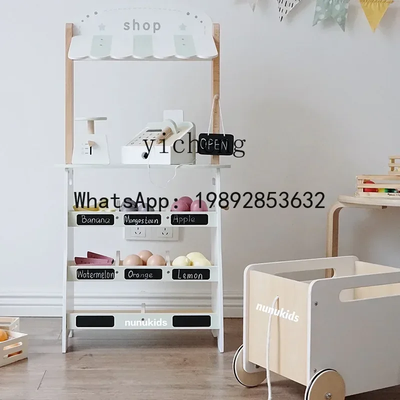 AF Loja de Frutas de Madeira Crianças Brincam Casa Conveniência Cantina Brinquedos