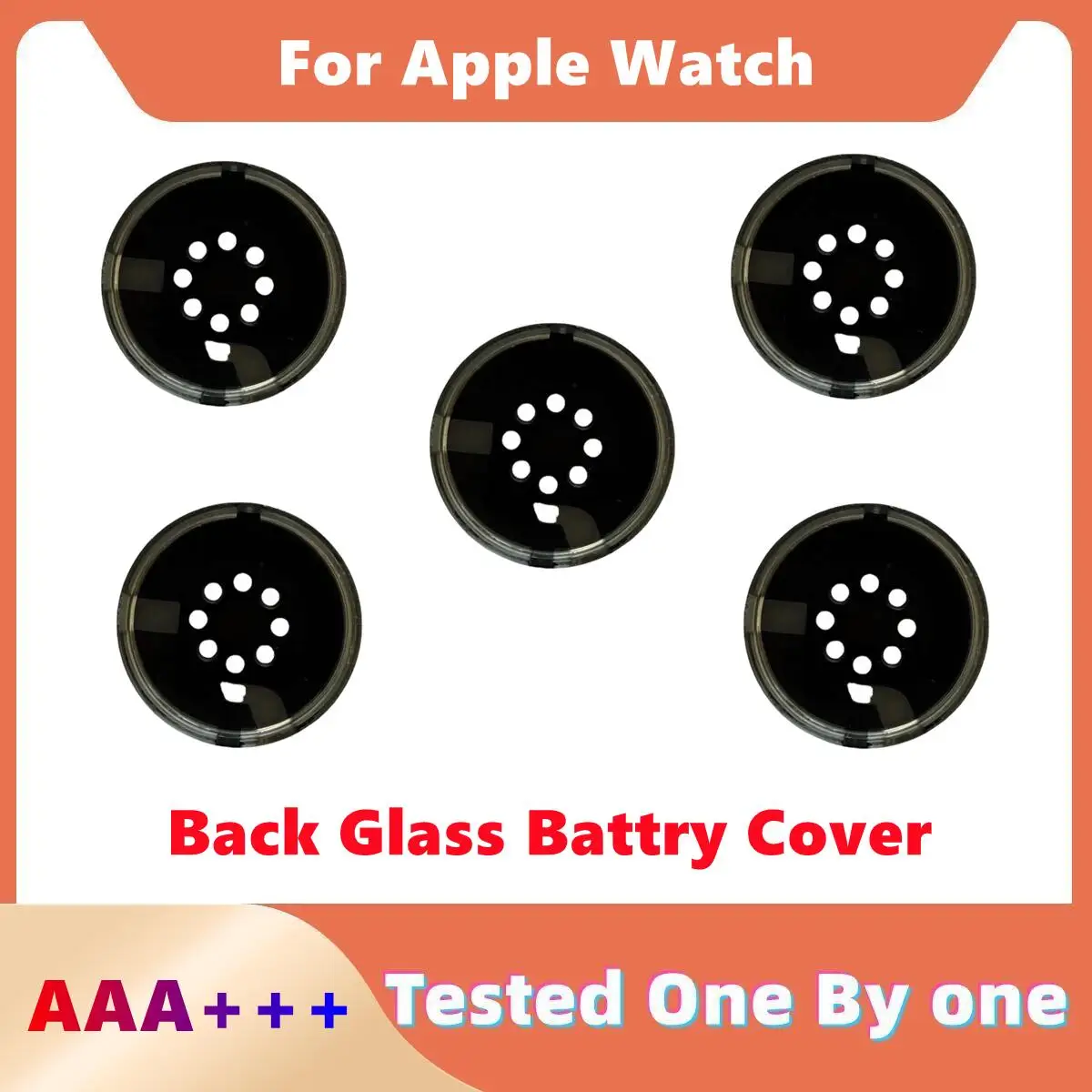 Replacement Round Empty Battery Back Glass For Apple Watch 4 5 6 7 8 9 SE Ultra 2 Rear Door Cover Repair