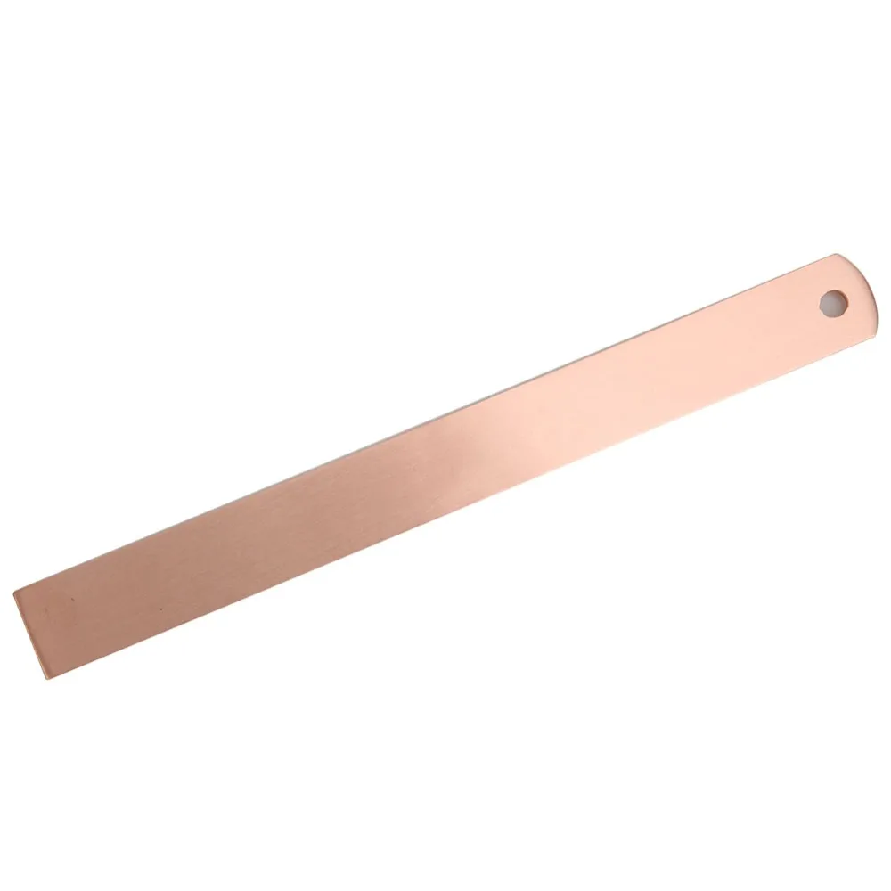 15cm ,1.5mm 15cm Length Copper Ruler Purple Copper Straight Shape Bookmark Ruler Solid Thickened 1.5mm Thick Mini Metal Ruler