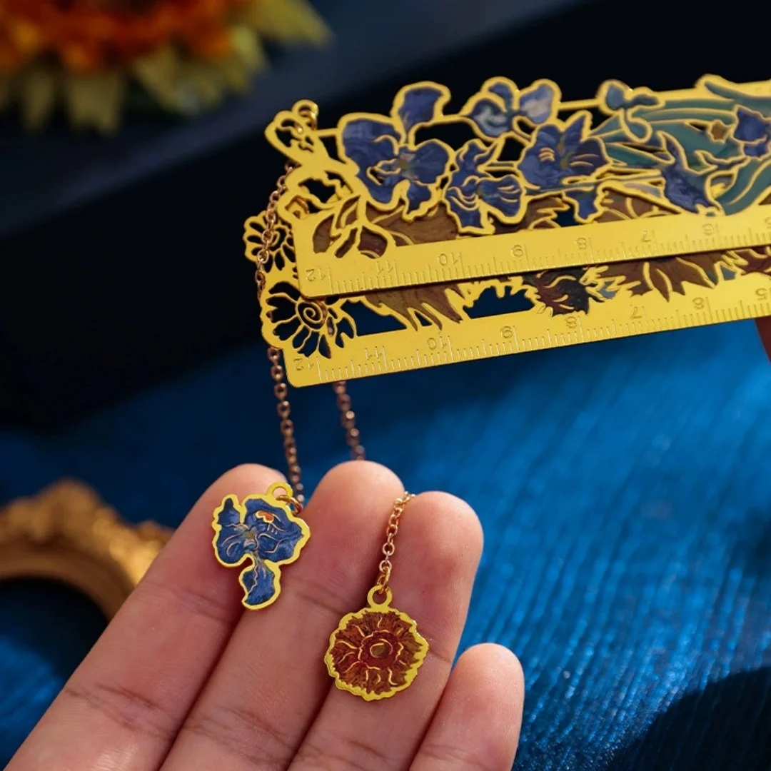 Scale Gold Bookmark Charm Chain Pendant Metal Art Painting Bookmarks Stationery Gifts For Book Lovers Read Book Clips