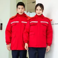 Autumn/Winter Anti-Static Workwear Cotton Coat Jacket Thickened Warm Enhanced Oil Station Middle Stone Polarized Padded Jacket