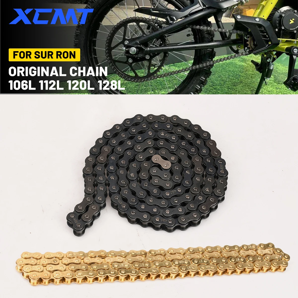 106L 112L 120L 128L Motorcycle Chain Oil Seal Chain DID O-Ring Links For SURRON Lifgtbee Electric Dirt Bike Enduro Motard Racing