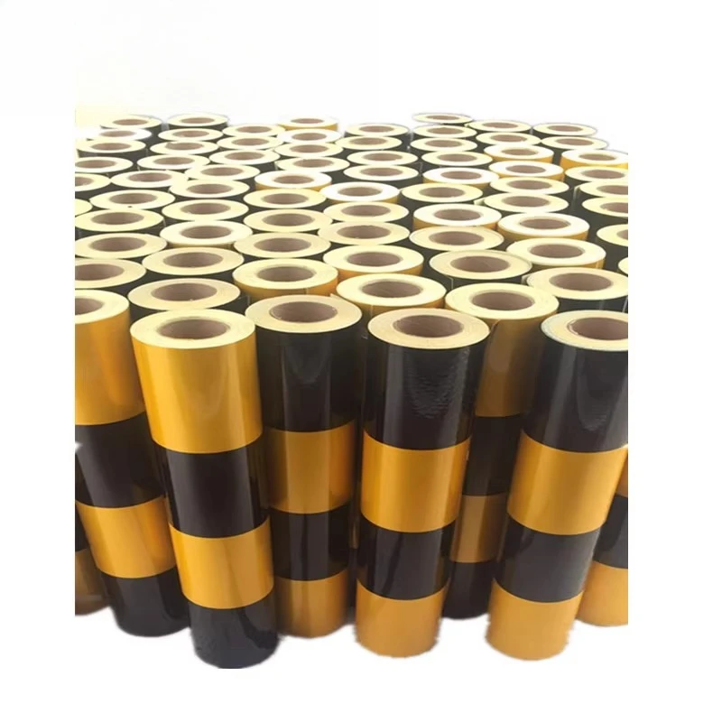Red white yellow and black warning pile reflective film utility pole reflective sticker traffic film power anti-collision pillar