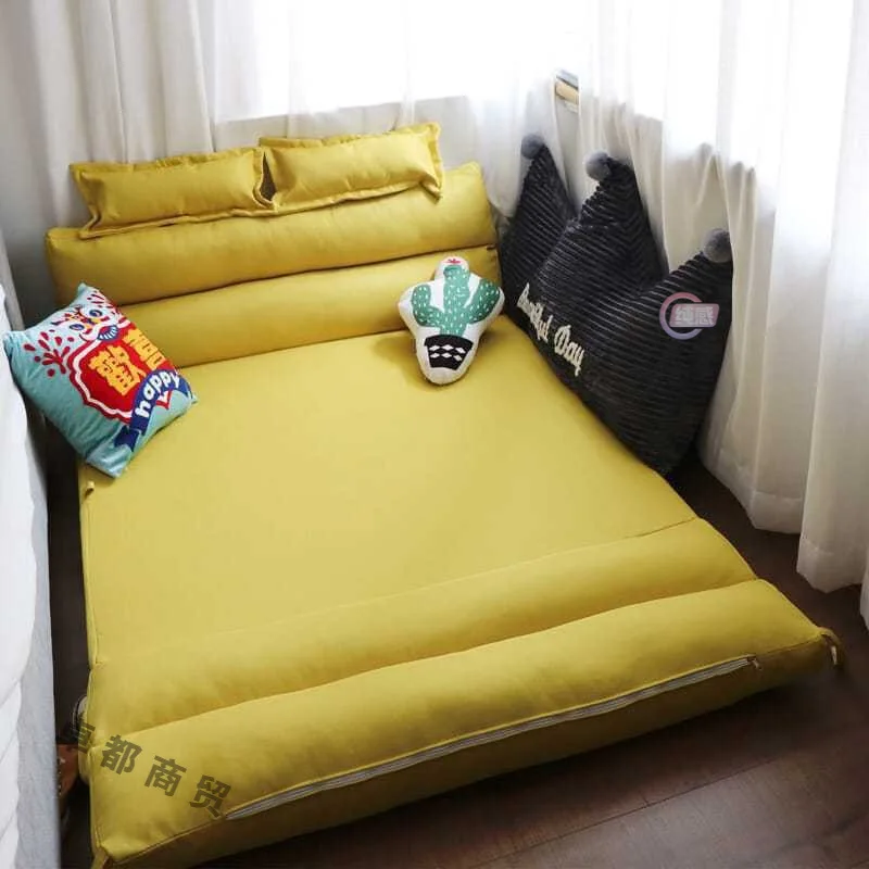 Sofa bed dual-purpose foldable e****mical small apartment Internet celebrity double single bedroom tatami lazy sofa