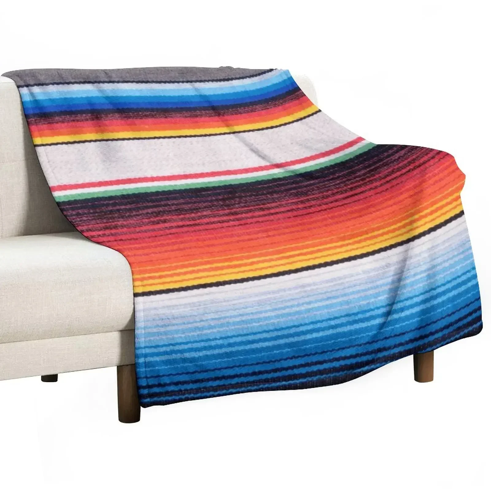 

Beautiful Mexican Serape Throw Blanket Hairys For Decorative Sofa bed plaid Blankets