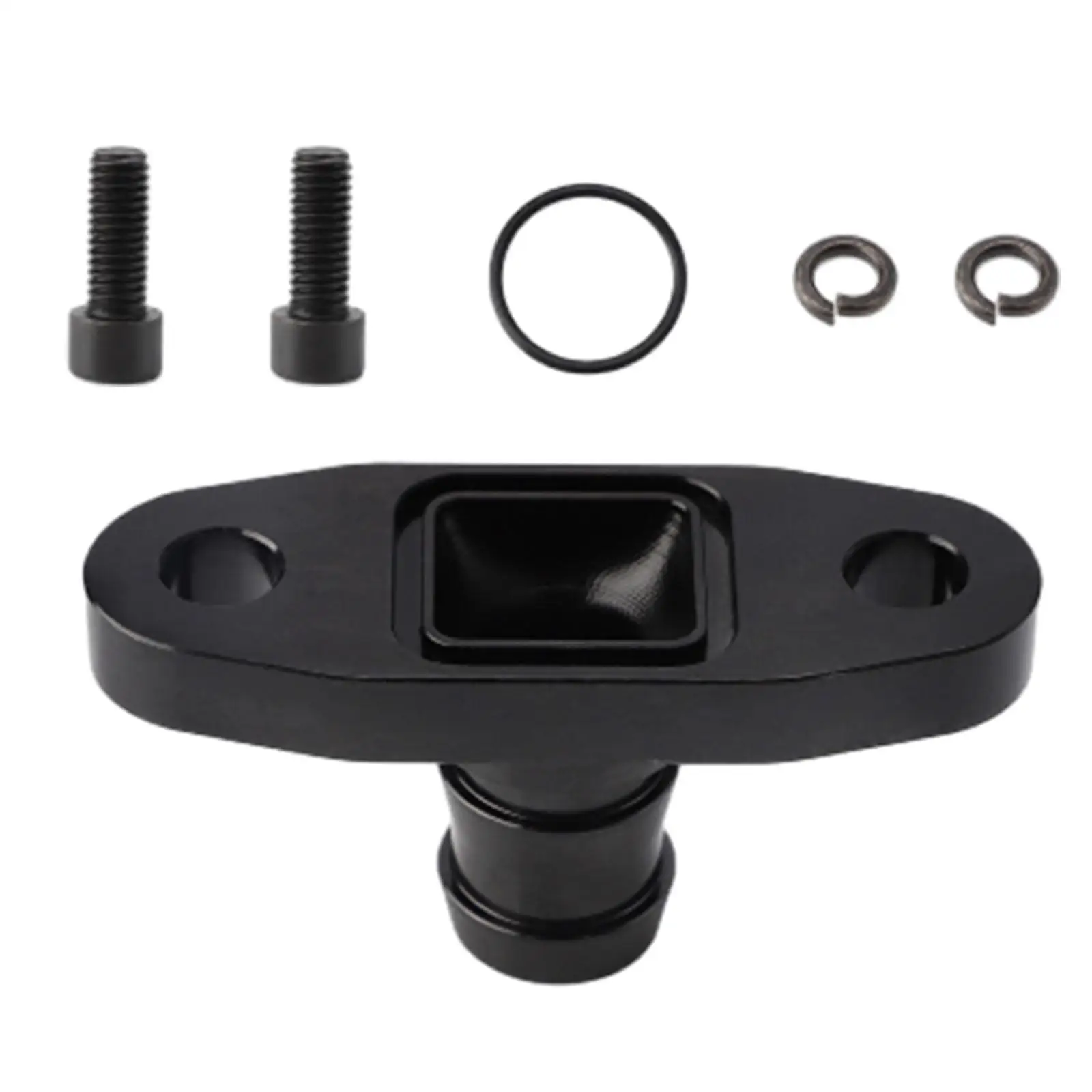 

Black Aluminum Alloy Oil Drain Return Flange Adapter Gasket Set for Turbocharger T3 Upgrade