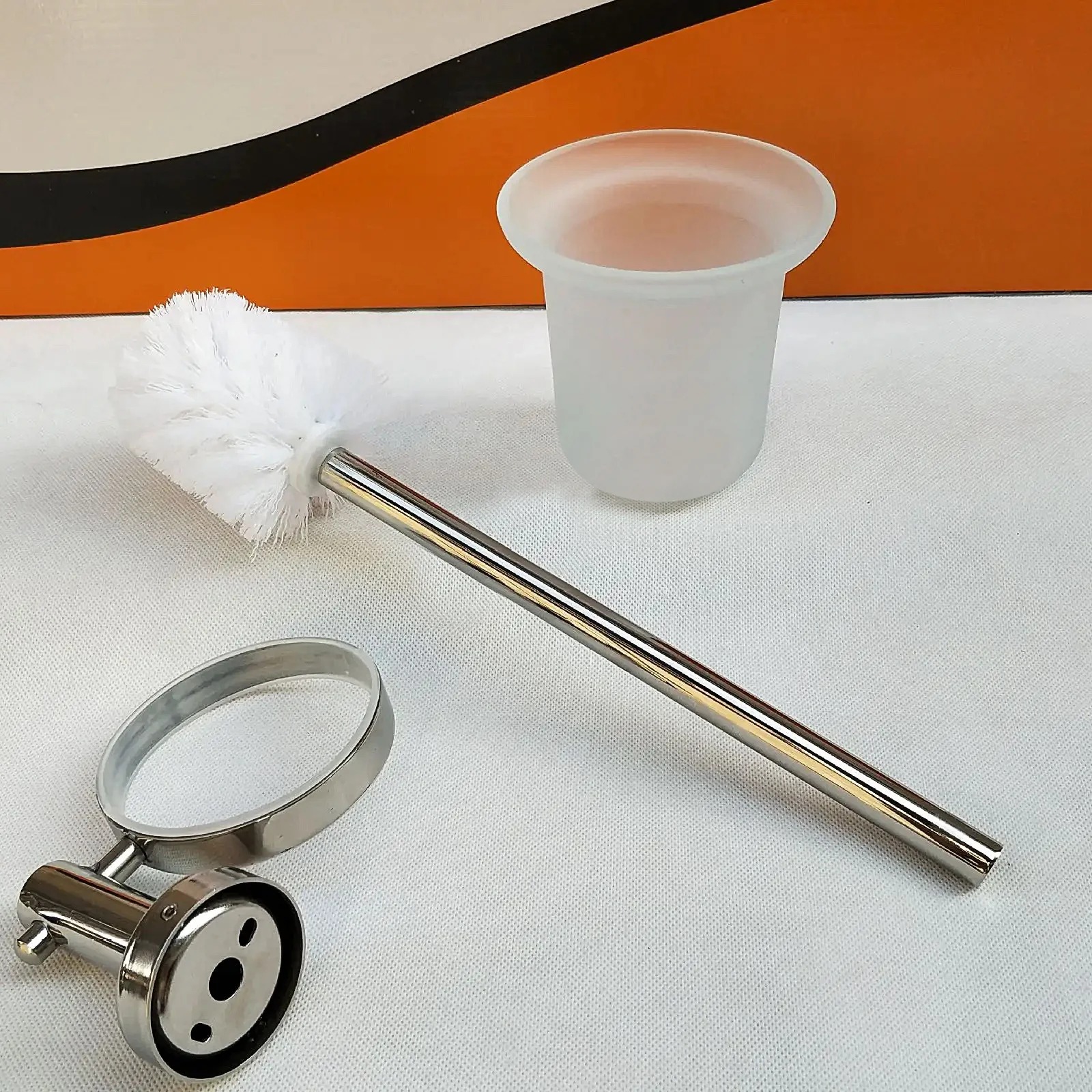 

2Pcs Toilet Brush Handle Replacement Adapter Aluminium Plastic Ergonomic Design Easy to Clean Connectors for Various