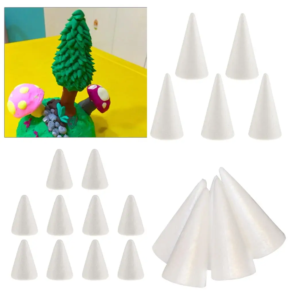 Kids Crafts Modeling Foam White Polystyrene Ball Shapes for DIY Christmas Tree and Creative Art Projects view 5