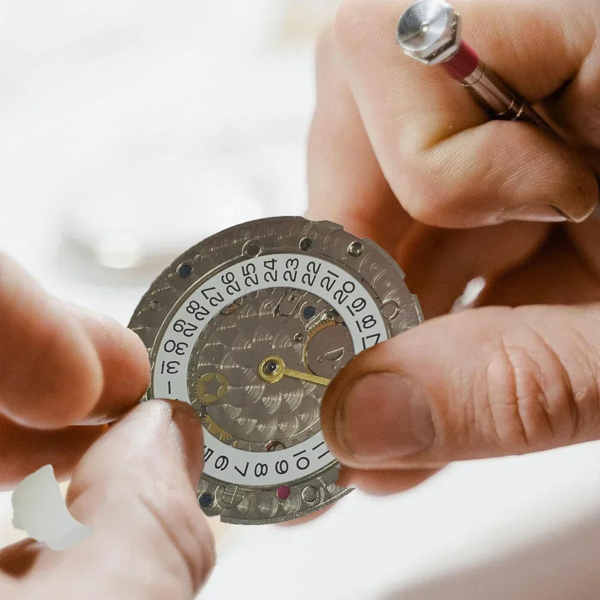 La più recente versione clone 3235 Movimento meccanico automatico Nuovissimo mod con numero di serie Molla blu Riserva di carica di 72 ore