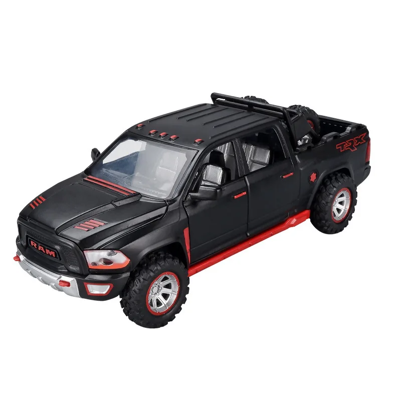 1:32 Dodge Ram Trx Pick-Up Simulatie Legering Auto Model Newmetal Automodel Geluid En Licht Terugtrekken Childs Jongen Speelgoed Auto Geschenken