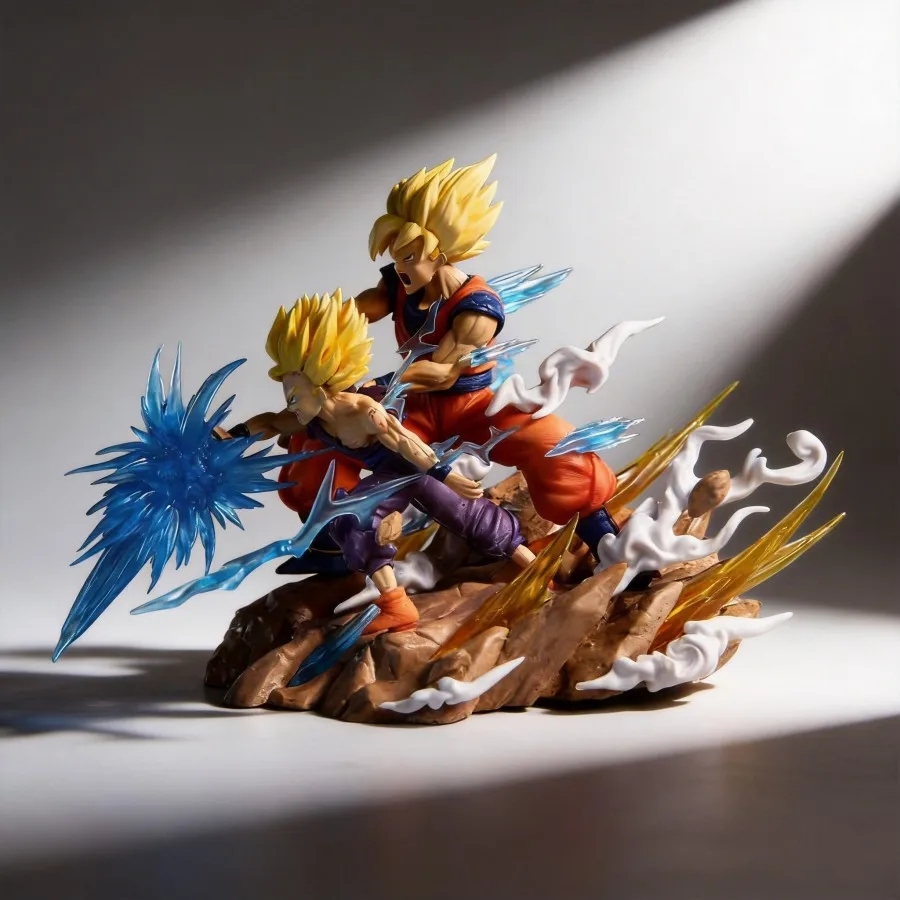 

Anime Dragon Ball Goku & Gohan vs Cell Figure 21cm Collectible Model Statue Decoration Gift for Fans