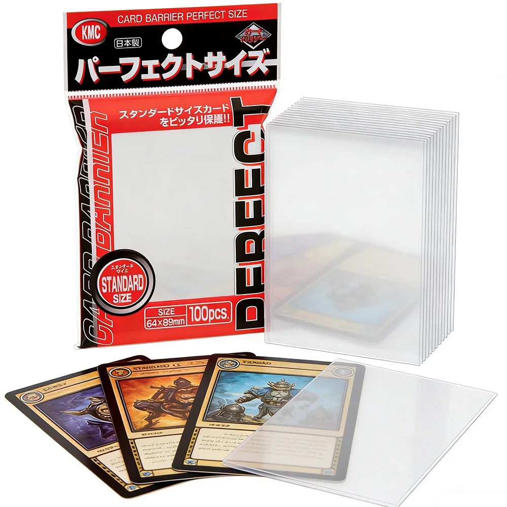 

100/200 шт. Прозрачные защитные пакеты KMC для внутренних карт, 64x89 мм, водонепроницаемые, для коллекционных карт PTCG