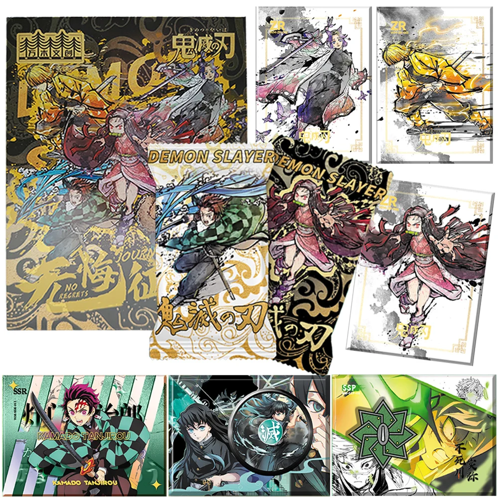 

Убийца демонов, редкая карта персонажей, аниме, главный герой, Камадо Танджиро, Агацума Зенницу, забавная карта-головоломка для мальчиков и девочек, хобби, подарки