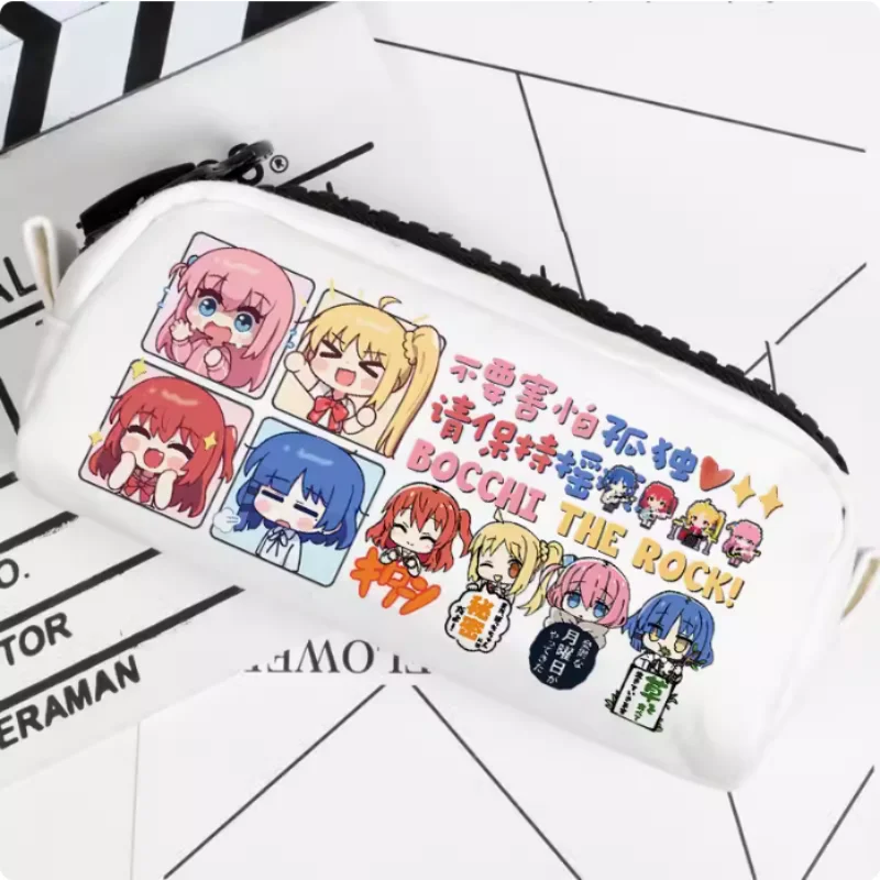 Anime Bocchi The Rock! Pencil Case Oxford Canvas Storage Bag Pencil Box Pencilcase School Pen Bag 2603