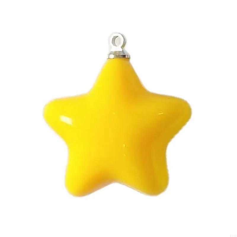 L5YC Candy-Colored Star Hang Tags Summer Jewelry Making Five-Pointed Star Pendants