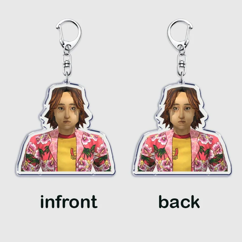 Hot Horror Game Mouthwashing Keychains for Accessories Bag Jimmy Curly Anya Daisuke Sallyface Swansea Keyring Jewelry Fans Gifts