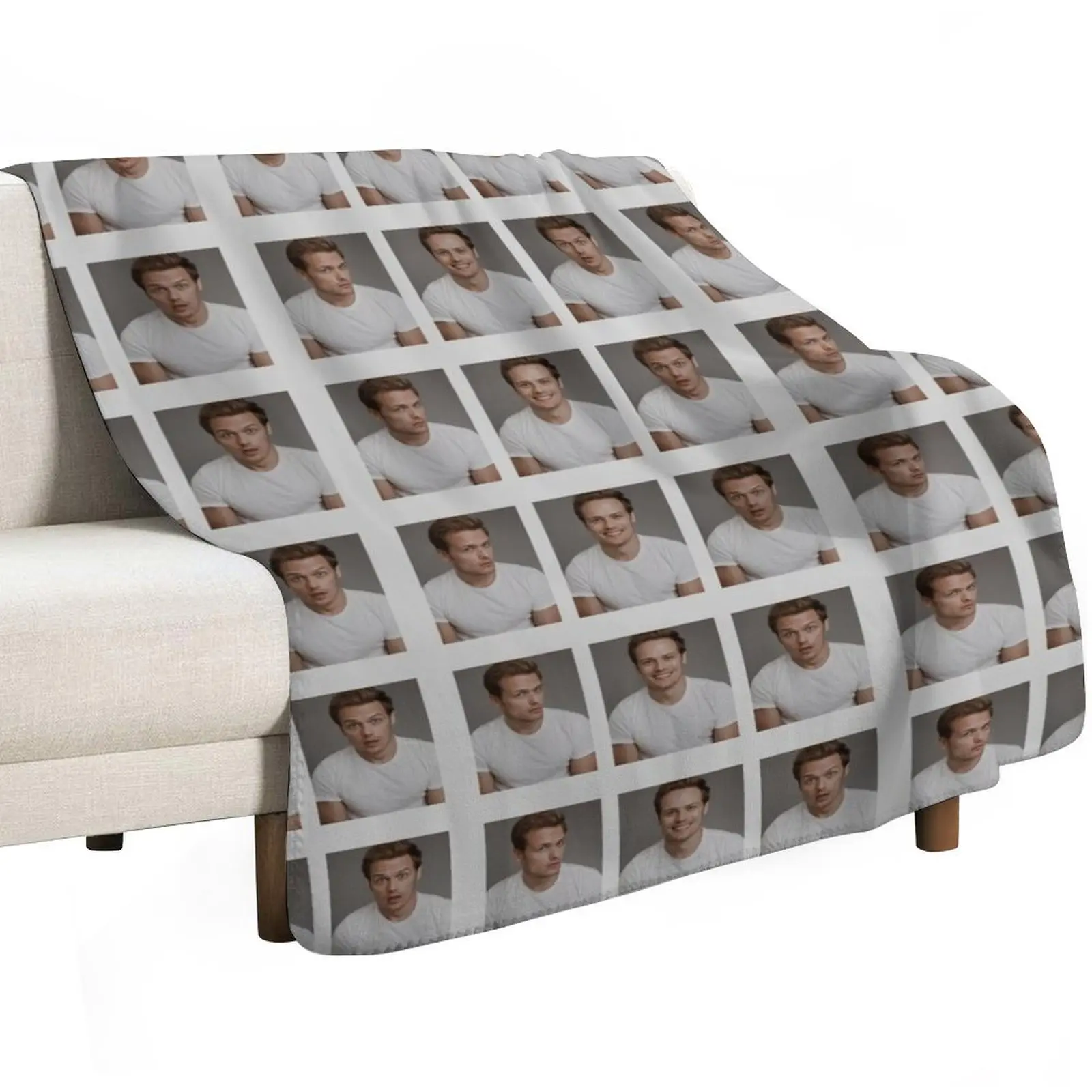 Sam Heughan Throw Blanket halloween Bed covers warm for winter Soft Plush Plaid Camping Sofa Blankets