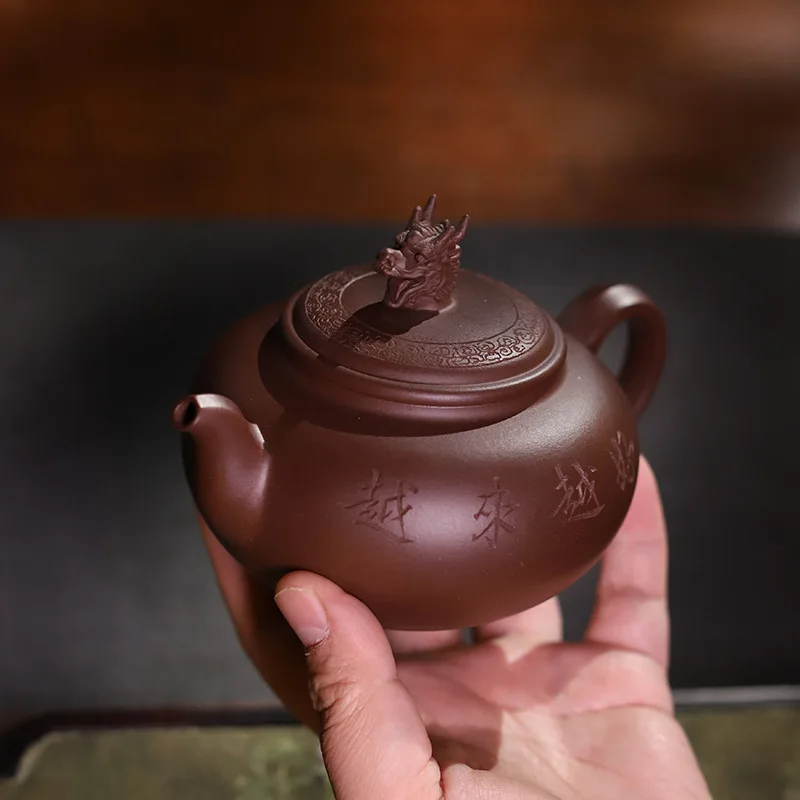 Authentic Yixing Zisha Teapot Master Craftsman Purely From Original Purple Clay Large Capacity Zanglong Teapot Fully Handmade