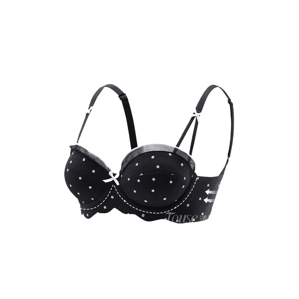 YUQI 2026 Neues Sexy Spitzen-Lingerie-Set für Kleine Brüste - Push-Up Halbschalen-BH & G-String |   Anti-Sagging-Unterstützung & Schöner Rücken