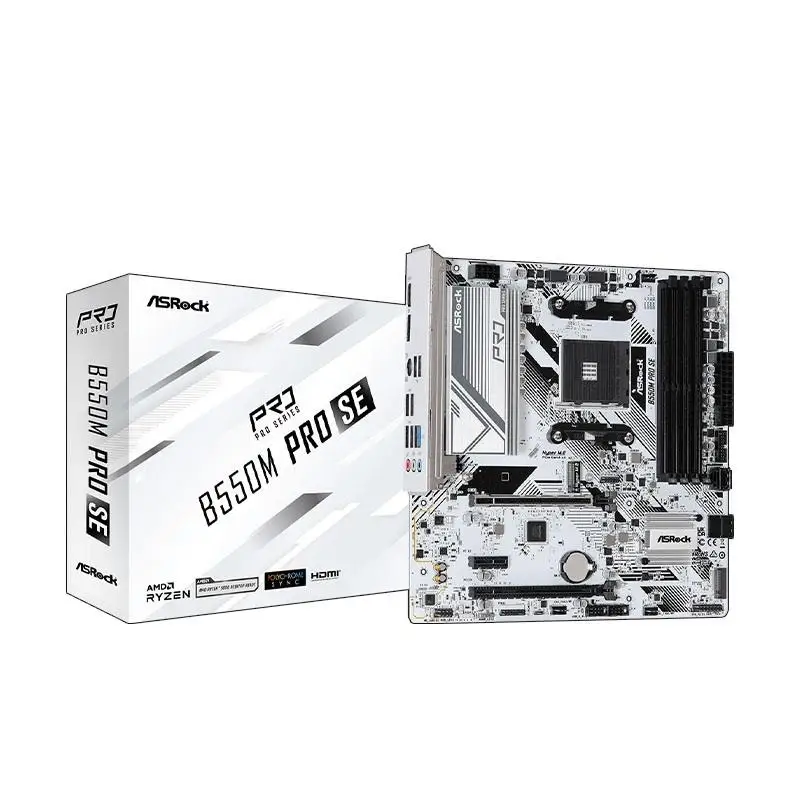 New! B550M Pro SE New Motherboard B550 AMD PRO565 Socket AM4 DDR4 128GB PCI-E 4.0 M.2 SATA III 4733+(OC)MHz USB 3.2