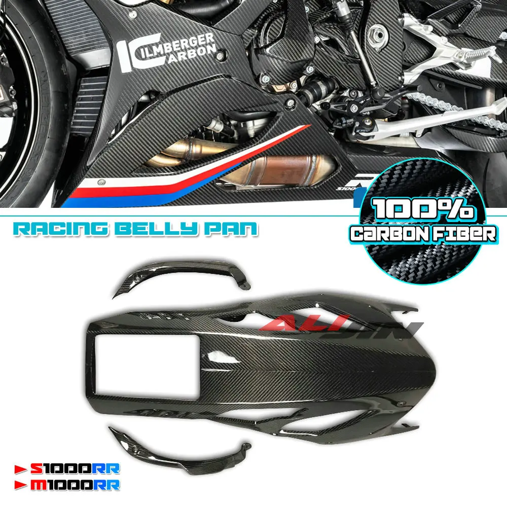 

100% Real Carbon Fiber for BMW S1000RR 2023 2024 Lower Bottom Oil Belly Pan Fairing Motorcycle Front Spoiler Protector Cover