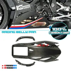 100% Real Carbon Fiber for BMW S1000RR 2023 2024 Lower Bottom Oil Belly Pan Fairing Motorcycle Front Spoiler Protector Cover