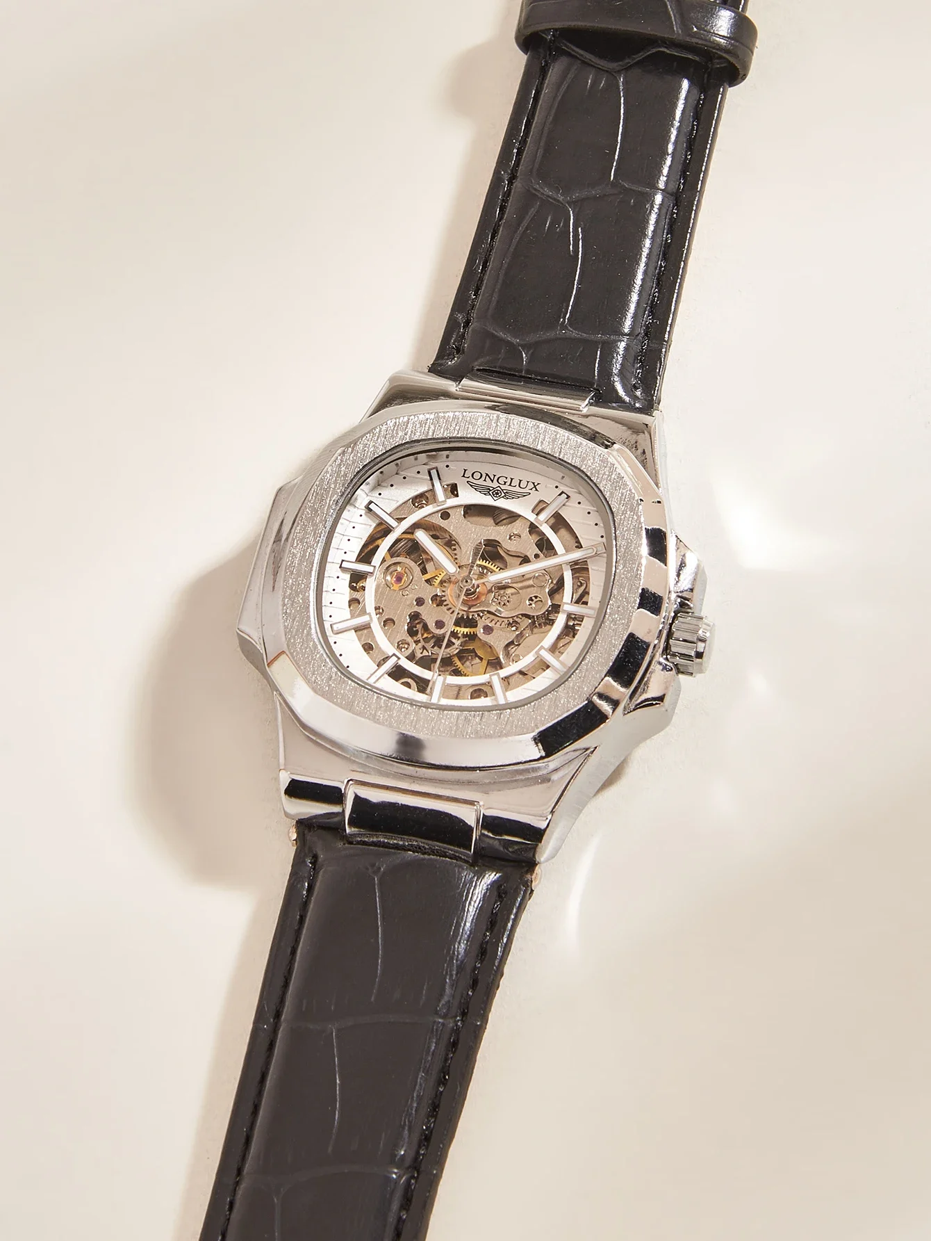 Men Automatic Watch Waterproof Outdoors Simple Luxury Mechanical Watches Wholesale Skeleton Leather Leisure Mens Watch Gift