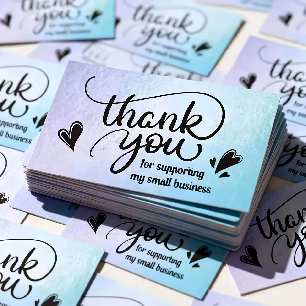 100PCS Customer Thank-you Cards, High-end Gift Thank-you Cards, Business Order Thank-you Cards, Used for Gift Decoration