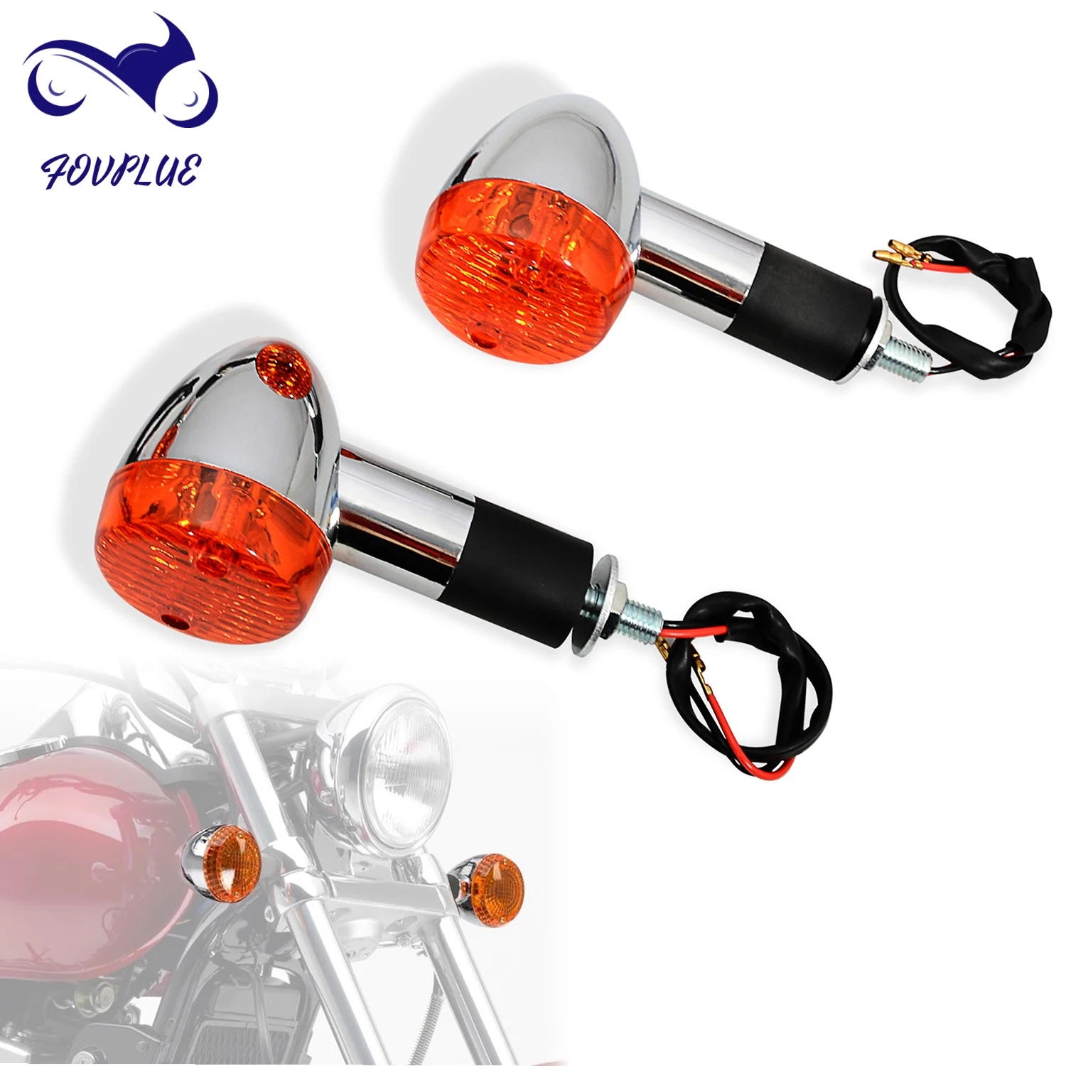 

2Pcs/4pcs Motorcycle Front Rear Turn Signals Lights For Kawasaki Vulcan VN 750 800 900 1500 1600 1700 2000 Custom Retro Light