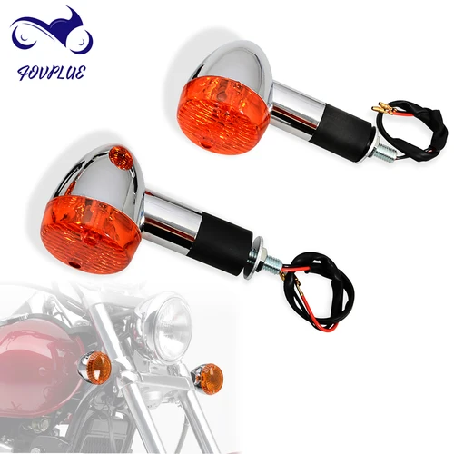 Luces intermitentes delanteras y traseras para motocicleta, luz Retro personalizada para Kawasaki Vulcan VN 750 800 900 1500 1600 1700 2000, 2 uds./4 Uds.