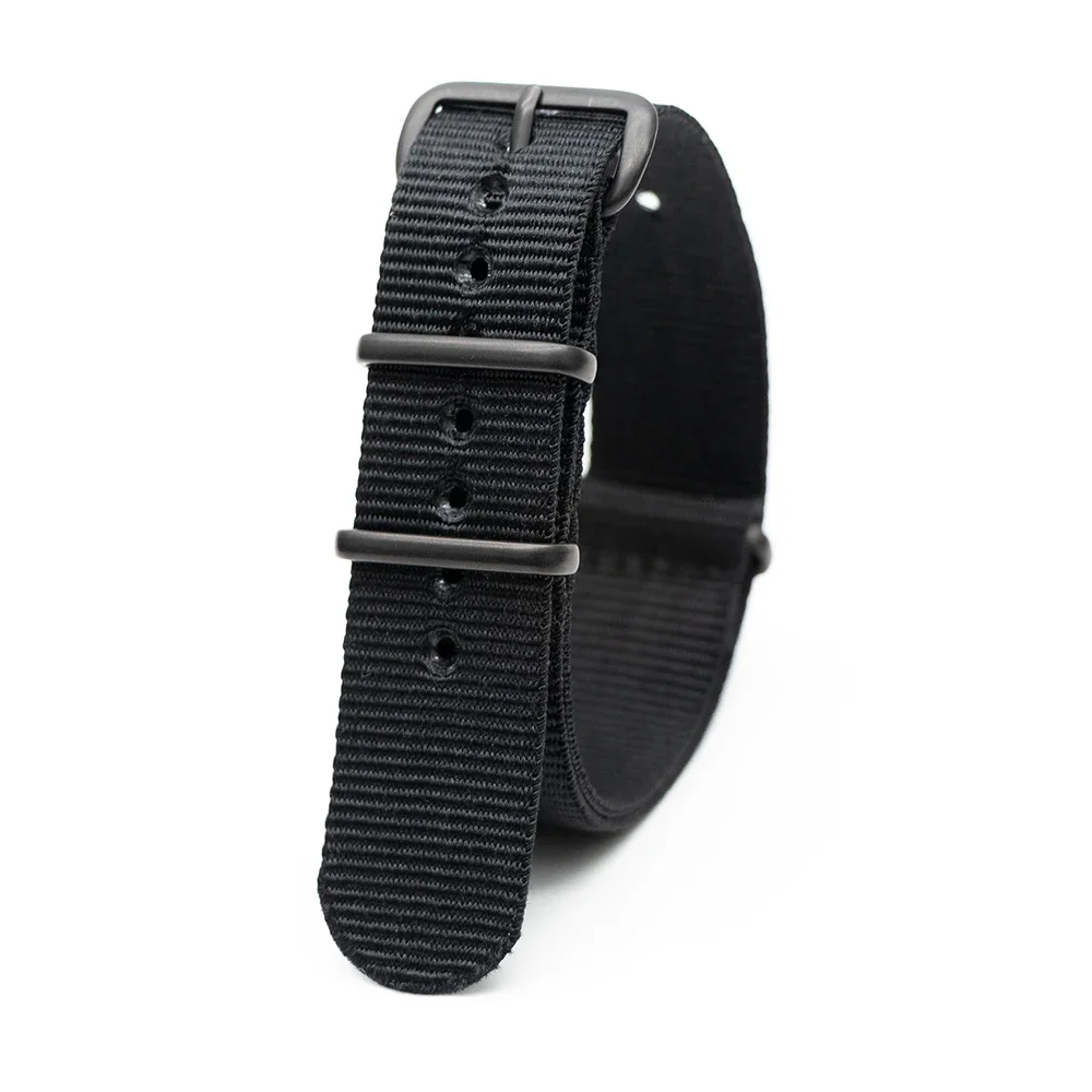 Army Sports Nylon Strap for Watch Bands Buckle Stainless Steel Black Frosted Buckle Watchband 18MM 20Mm 22MM 24MM Straps