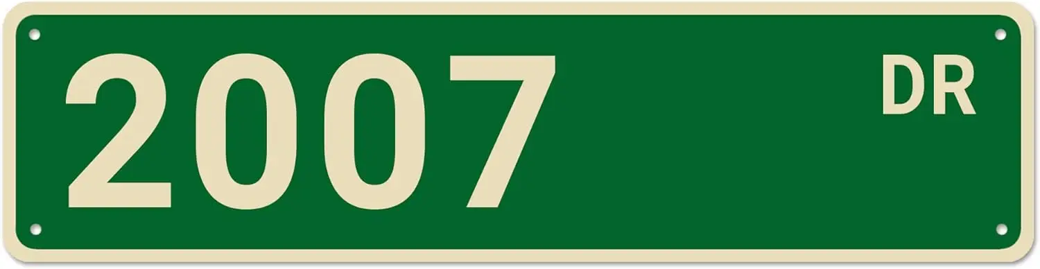 fuxinglin 2007 Street Signs, 2007 Decor 2007 Sign Born in 2007 Birthday Gift, Wall Decor for Home/Bedroom/Man Cave, Quality Meta