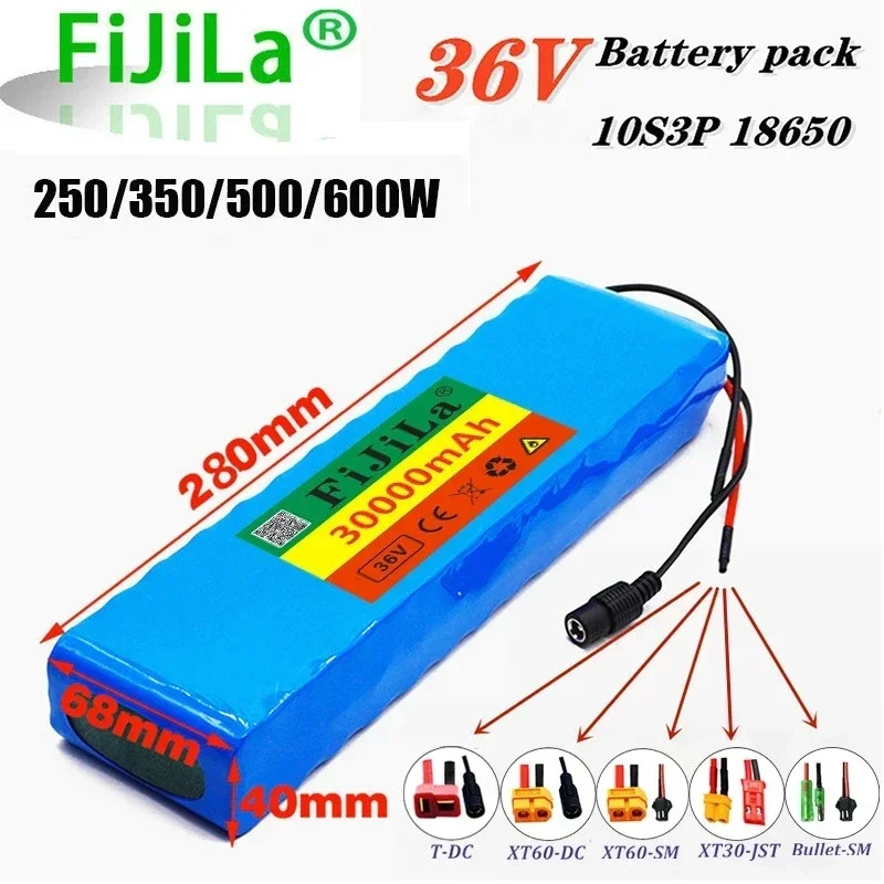 

10S3P 36V 30Ah Battery ebike battery pack 18650 Li-Ion Batteries 350W 500W For High Power electric scooter Motorcycle Scooter