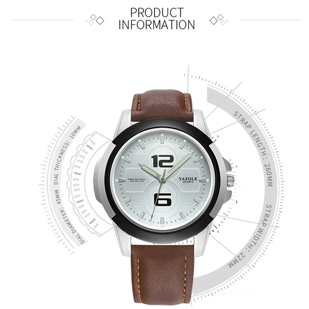 Luxury Watch Men 2023 Top Brand Business Leather Casual Wristwatches Fashion Brown Vintage Sport Male Clock Gift Kol Saati Erkek