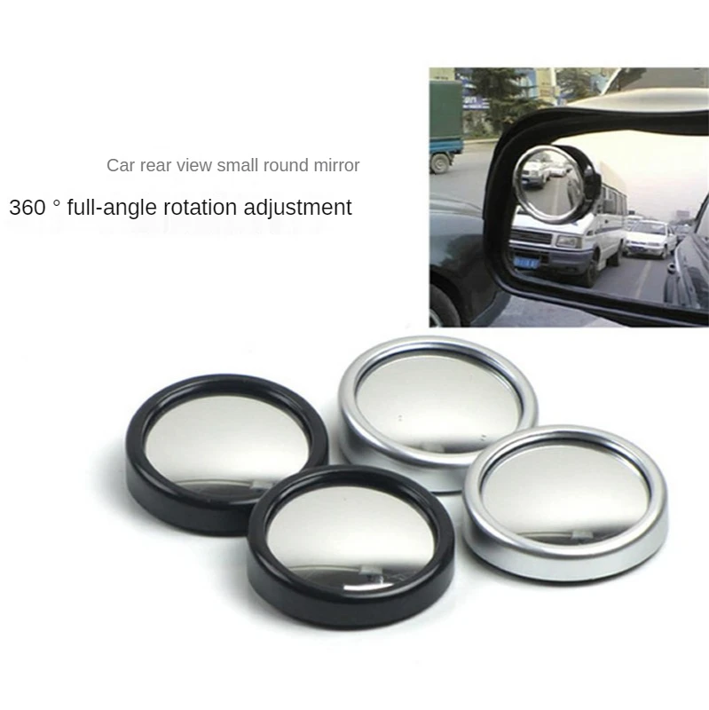 

2pcs 360 Degree Blind Spot Mirror For Car Reverse Frameless Ultrathin Wide Angle Round Convex Rear View Mirror Auto Car Accesory