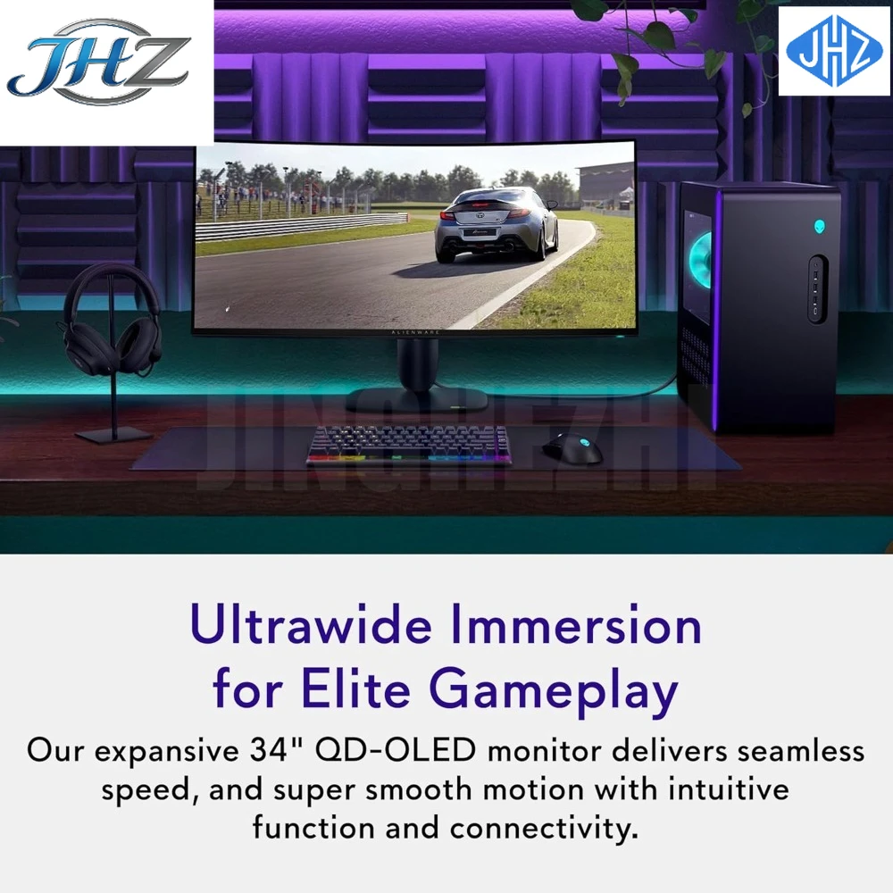 JHZ for 34 240Hz QD-OLED Curved Gaming- AW3425DW,34.2 inch WQHD (3440 x 1440) 240Hz 0.03ms Display, 1800R Curve