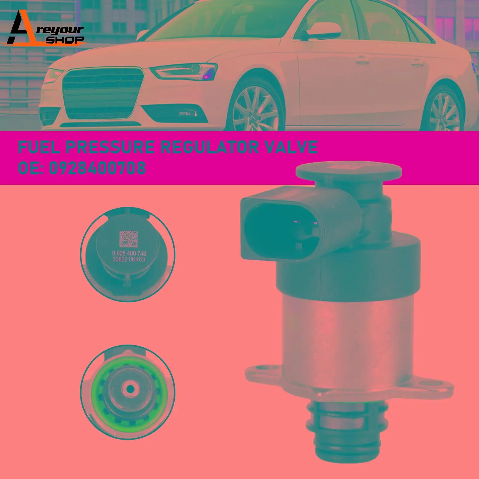 Areyourshop Fuel Pressure Regulator Valve 0928400748 For AUDI A4 A5 A6 Q5 Q7 VW Touareg Car Accessories Parts