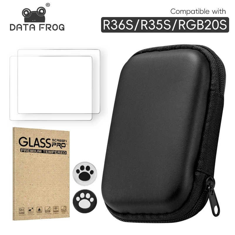 DATA FROG R36S Original  Tempered Glass for 3.5Inch Player Games for RGB20S R35S Screen Protector Cover Film